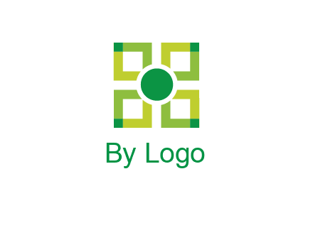 flower made of squares logo