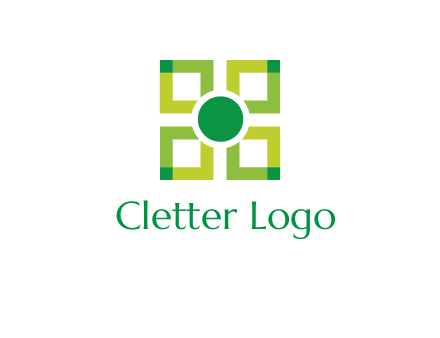 flower made of squares logo