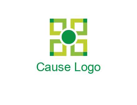 flower made of squares logo