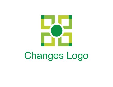 flower made of squares logo