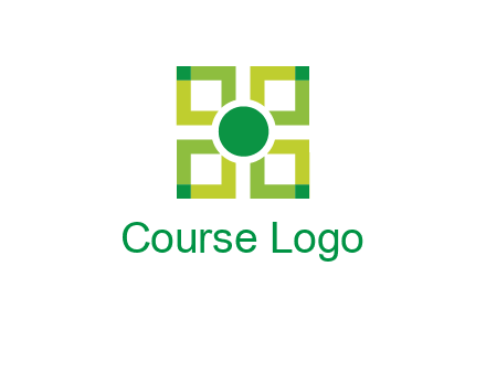 flower made of squares logo