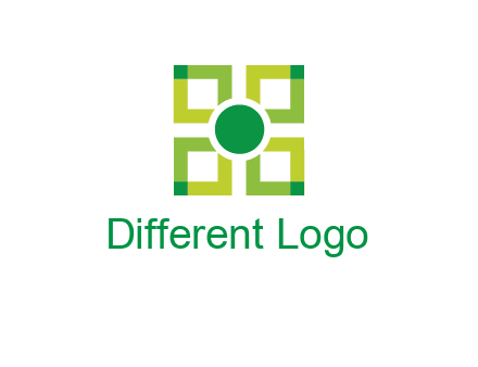flower made of squares logo