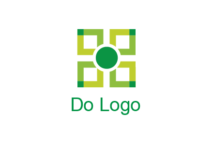 flower made of squares logo
