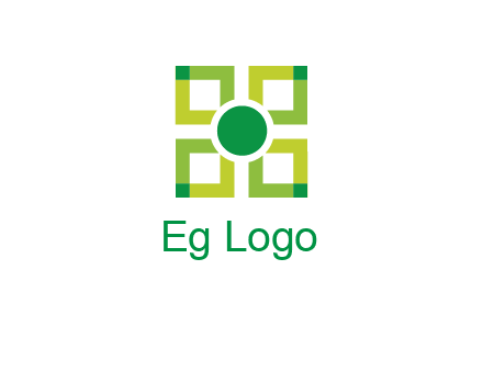 flower made of squares logo