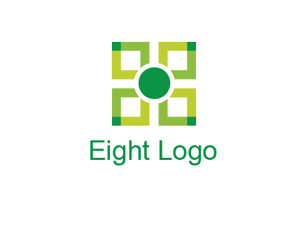 flower made of squares logo