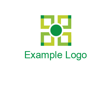 flower made of squares logo