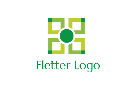 flower made of squares logo