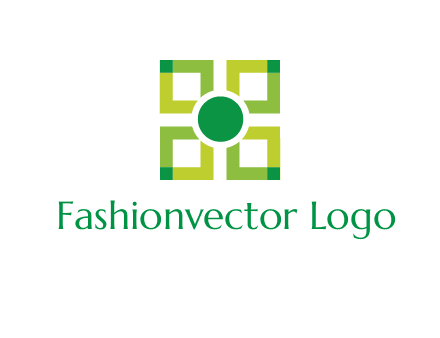 flower made of squares logo