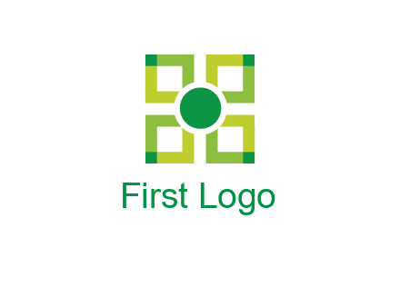 flower made of squares logo