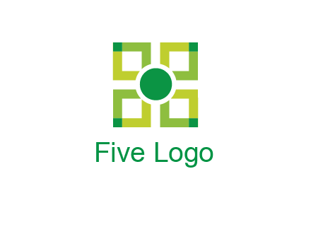 flower made of squares logo