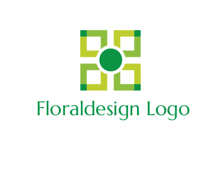 flower made of squares logo