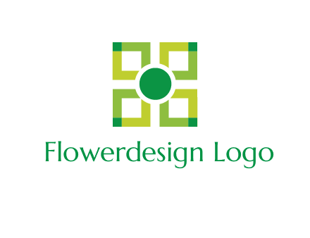 flower made of squares logo