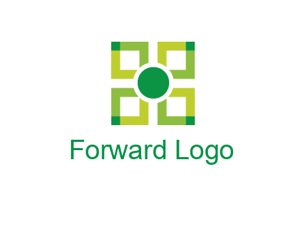 flower made of squares logo