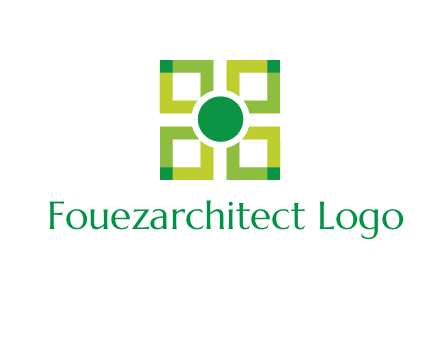 flower made of squares logo