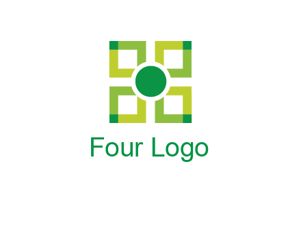 flower made of squares logo