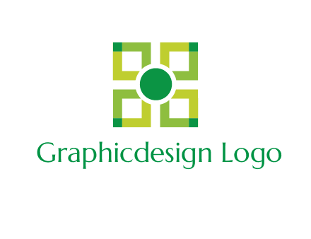 flower made of squares logo