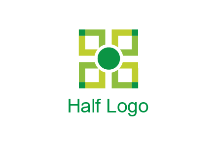 flower made of squares logo