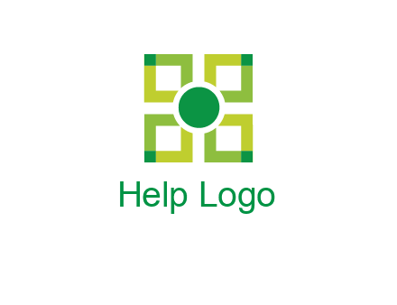 flower made of squares logo