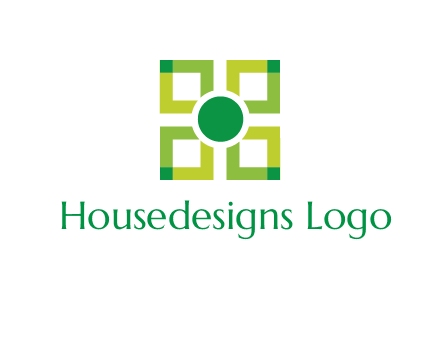 flower made of squares logo