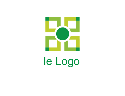 flower made of squares logo