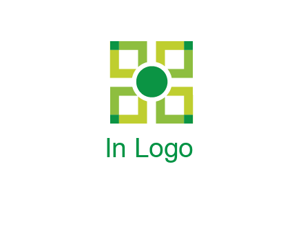 flower made of squares logo