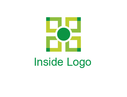 flower made of squares logo