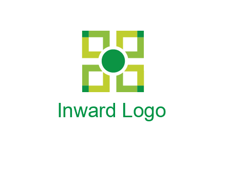 flower made of squares logo