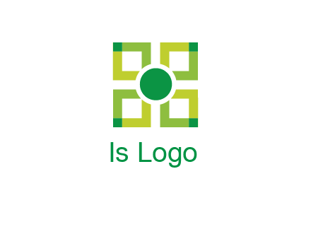 flower made of squares logo