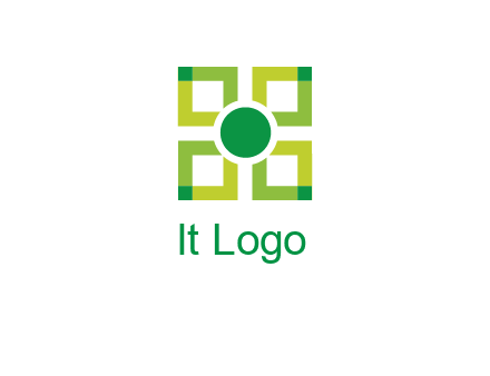 flower made of squares logo