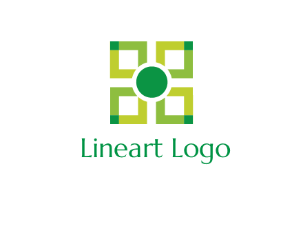 flower made of squares logo