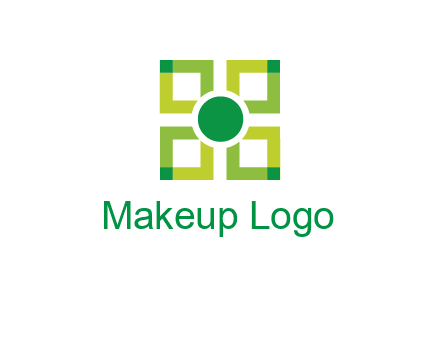 flower made of squares logo