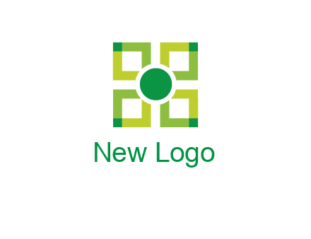 flower made of squares logo