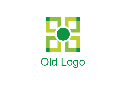 flower made of squares logo