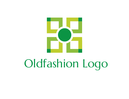 flower made of squares logo