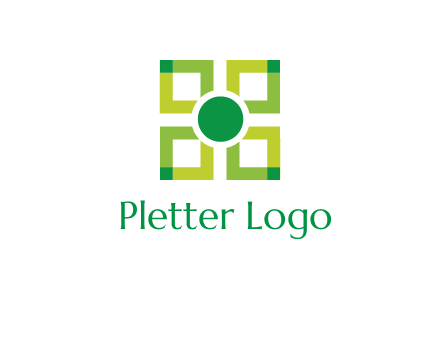 flower made of squares logo
