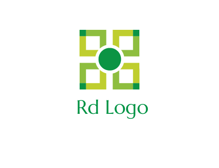 flower made of squares logo