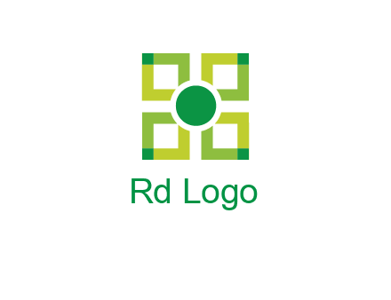 flower made of squares logo