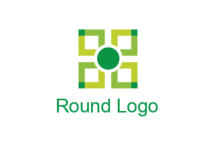 flower made of squares logo