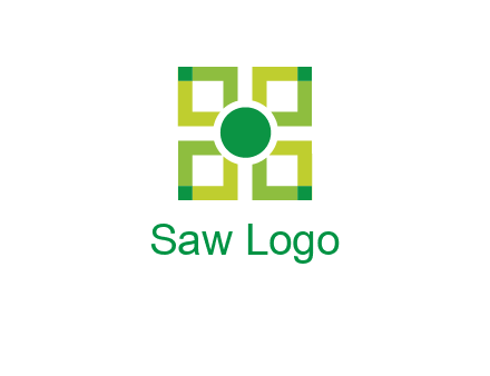 flower made of squares logo