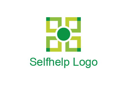 flower made of squares logo