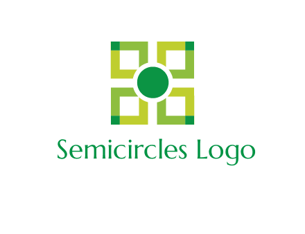 flower made of squares logo