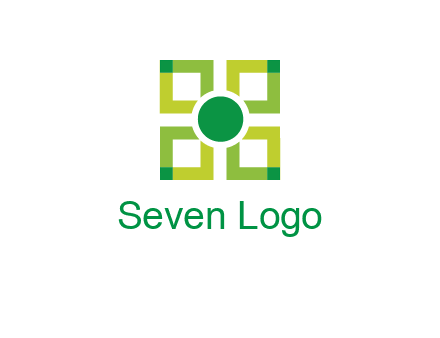 flower made of squares logo