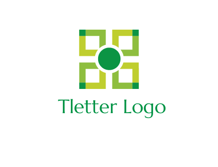flower made of squares logo