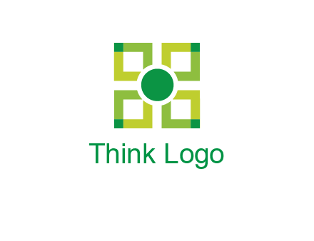 flower made of squares logo