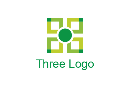 flower made of squares logo