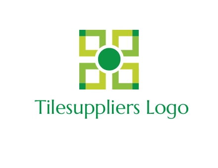 flower made of squares logo