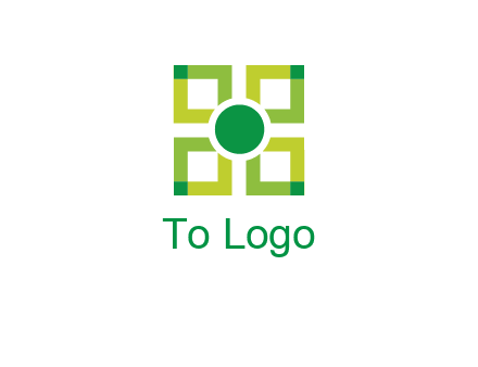 flower made of squares logo