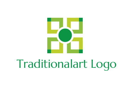 flower made of squares logo