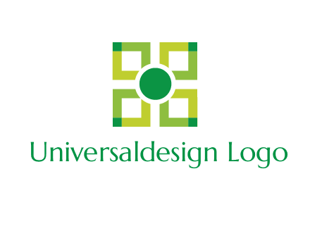 flower made of squares logo