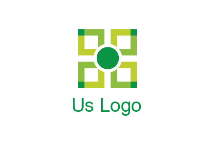 flower made of squares logo